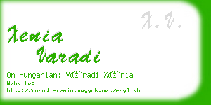 xenia varadi business card